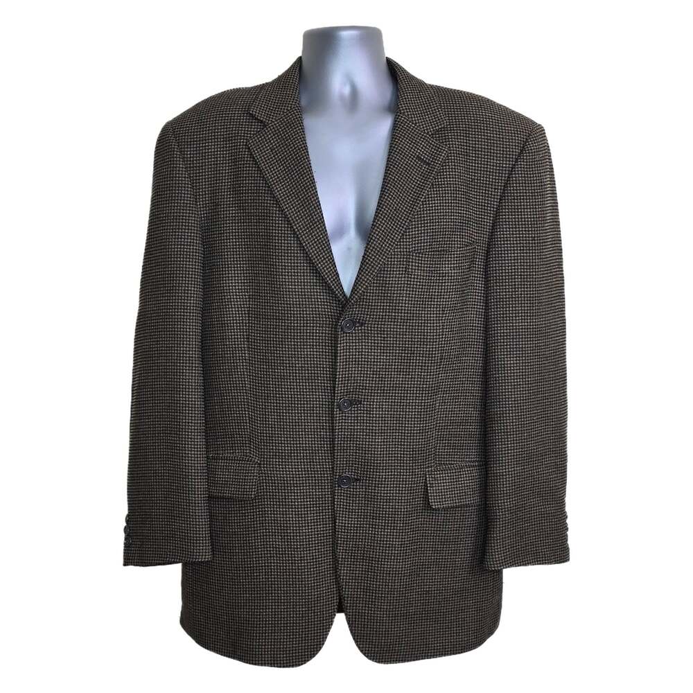 Bachrach Men's Brown Sport Coat Blazer with Lanificio F.lli Cerruti Fabric L